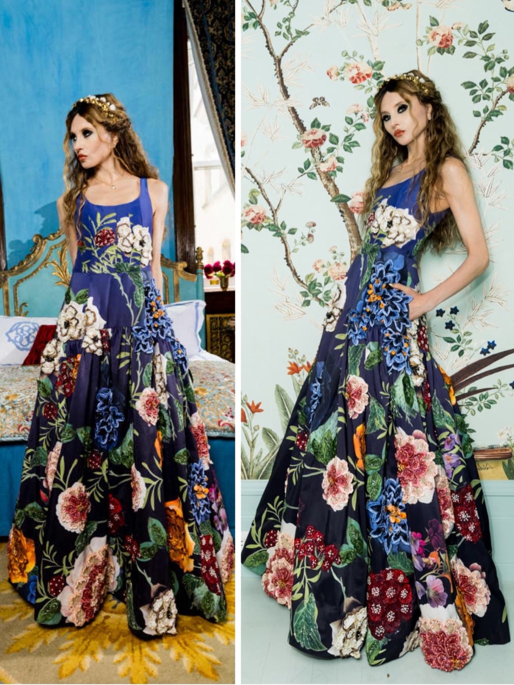 ALICE + OLIVIA MAXINE EMBELLISHED GOWN - Picture 3 of 17